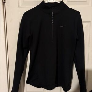 Nike pro dry fit long sleeve 1/3 zipper shirt